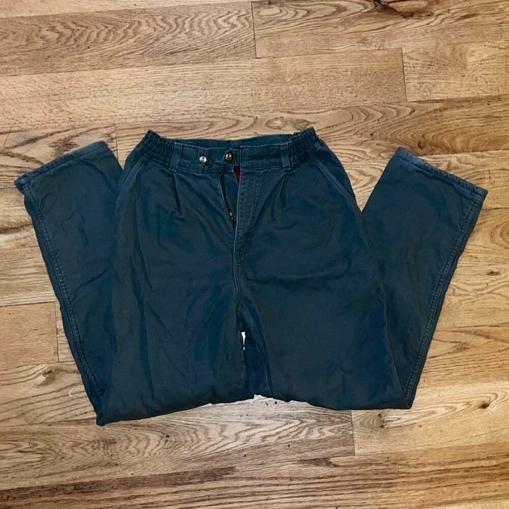 Vintage Womens USA L.L. Bean Flannel Lined Trousers 100% Cotton